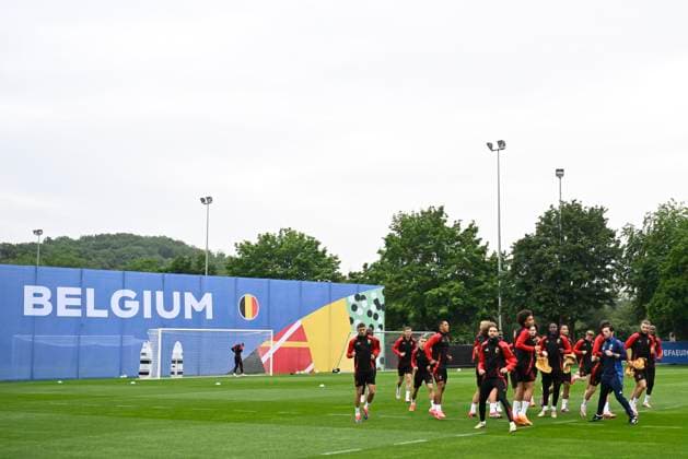 Belgium Media Activities - UEFA EURO, EM, Europameisterschaft,Fussball 2024 21 06 2024 FREIBERG AM NECKA, GERMANY - JUNE 21 : players of Belgium during a training session of the Belgian Red Devils at the UEFA EURO 2024 European Football Championship tournament on June 21, 2024 in Freiberg am Necka, Germany, 21 06 2024 Freiberg am Necka Germany  Copyright: xPeterxDexVoechtx