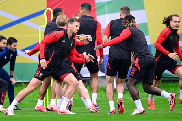 Belgium Media Activities - UEFA EURO, EM, Europameisterschaft,Fussball 2024 21 06 2024 FREIBERG AM NECKA, GERMANY - JUNE 21 : Vertonghen Jan defender of Belgium during a training session of the Belgian Red Devils at the UEFA EURO 2024 European Football Championship tournament on June 21, 2024 in Freiberg am Necka, Germany, 21 06 2024 Freiberg am Necka Germany  Copyright: xPeterxDexVoechtx