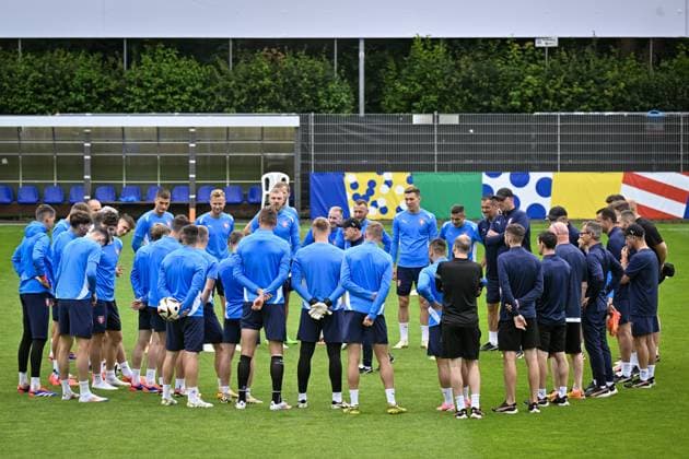 Czech national football team training before the Group F match against Georgia within the European Football Championships in Norderstedt, Germany, June 21, 2024. (CTKxPhoto VitxSimanek) CTKPhotoP2024062103171  CTKPhotoP2024062103171