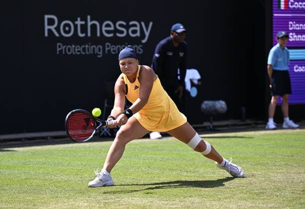 Diana Shnaider in quarter final action Rothesay Classic Birmingham, Day 5, Tennis, Edgbaston Priory Club, Birmingham, UK - 21 June 2024  Copyright: xAnnaxGowthorpe Shutterstockx 14543328g