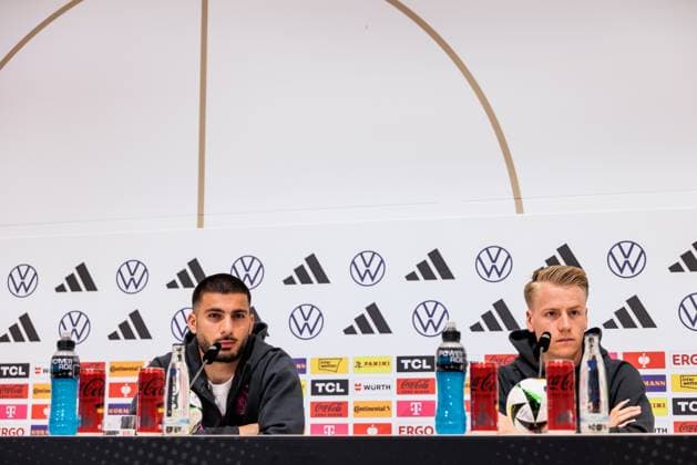 UEFA EURO 2024 Press Conference Germany 21 06 2024 Deniz Undav Germany, 26 , Chris Führich Germany, 11 UEFA EURO 2024 Press Conference Germany HerzoBase, Herzogenaurach on 21 06 2024 Copyright: xBEAUTIFULxSPORTS Wunderlx