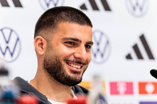 UEFA EURO 2024 Press Conference Germany 21 06 2024 Deniz Undav Germany, 26 laughing UEFA EURO 2024 Press Conference Germany HerzoBase, Herzogenaurach on 21 06 2024 Copyright: xBEAUTIFULxSPORTS Wunderlx