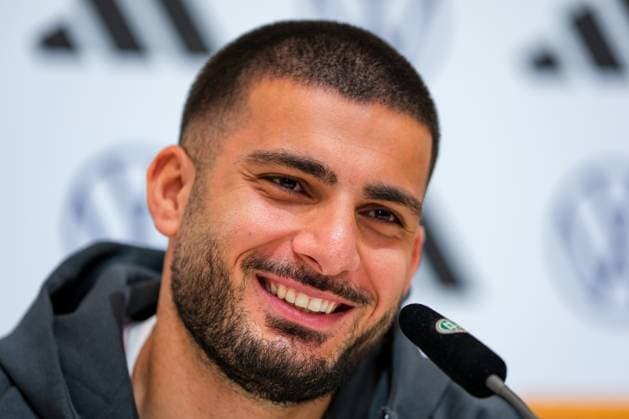 Deniz Undav Germany, 26 smiling, GER, DFB, Press conference, Football mens national team Germany, UEFA European Football Championship 2024, Herzogenaurach 21 06 2024 GER, DFB, Press conference, Football mens national team Germany, UEFA European Football Championship 2024, Herzogenaurach 21 06 2024 Herzogenaurach Copyright: xEibner-Pressefoto FlorianxWieganx EP_FWD
