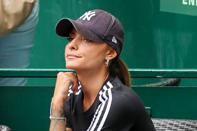 Sophia Thomalla actress and girlfriend of Alexander Zverev watches, TERRA WORTMANN Open 2024, Arthur Fils vs Alexander Zverev, Gerry Weber Stadium, 21 06 2024, Halle, Germany
