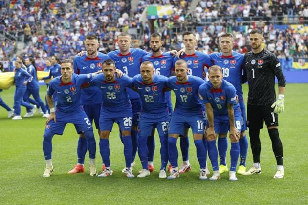 DUSSELDORF, Dusseldorf Arena , 21-06-2024 , European Football Championship Euro2024, Group stage match no.21 between Slovakia and Ukraine, team photo of Slovakia Slovakia - Ukraine  x25550515x Copyright:
