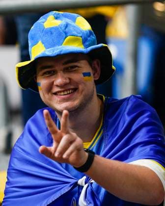 GER: Slovakia v Ukraine. UEFA EURO, EM, Europameisterschaft,Fussball 2024 Ukraine fan during the UEFA Euro 2024 match between Slovakia and Ukraine, Group E date 2, played at Merkur Spiel-Arena on June 21, 2024 in Düsseldorf, Germany. kpng Copyright: xSergioxRuizx xPRESSINPHOTOx PS_240621_ESL_UCR_001