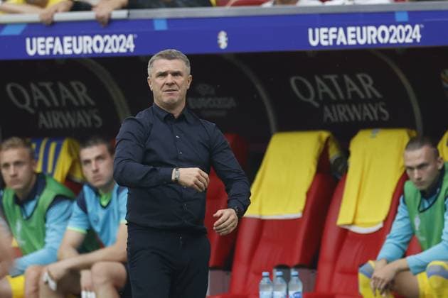 DUSSELDORF, Dusseldorf Arena , 21-06-2024 , European Football Championship Euro2024, Group stage match no.21 between Slovakia and Ukraine, Ukraine trainer coach Sergii Rebrov Slovakia - Ukraine  x25551158x Copyright: