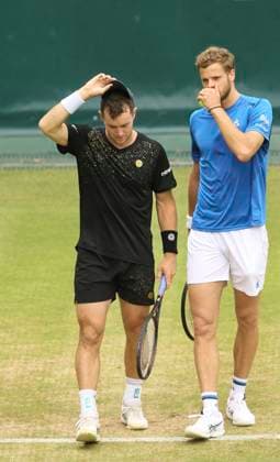 photo Dominik KOEPFER GER played in doubles with Yannick HANFMANN GER in blue Tennis Tournament Terra Wortmann Cup at Gerry Weber Sportpark OWL Arena in Halle Westfalen Fr 21 06 2024