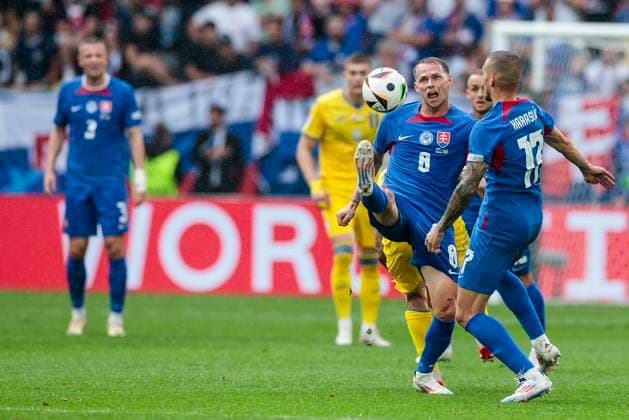 UEFA EURO 2024 Slovakia Ukraine 21 06 2024 Ondrej Duda Slovakia, 8 UEFA EURO 2024 Slovakia Ukraine Arena Düsseldorf, Düsseldorf on 21 06 2024 Copyright: xBEAUTIFULxSPORTS Meuselx