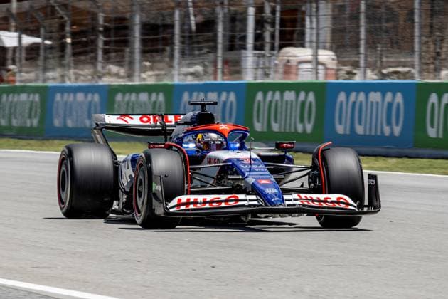 21st June 2024; Circuit de Barcelona-Catalunya, Barcelona, Spain; Formula 1 Spanish Grand Prix 2023; Free Practice Day; Daniel Ricciardo of the Visa Cash App RB F1 Team driving the VCARB01 during Free Practise session  ActionPlus12657743 PabloxGuillen