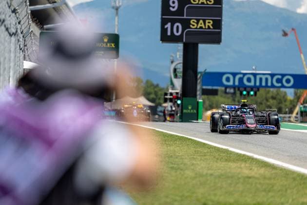 21st June 2024; Circuit de Barcelona-Catalunya, Barcelona, Spain; Formula 1 Spanish Grand Prix 2023; Free Practice Day; Pierre Gasly of the Alpine Formula One Team driving the A524 during Free Practise session  ActionPlus12657733 PabloxGuillen
