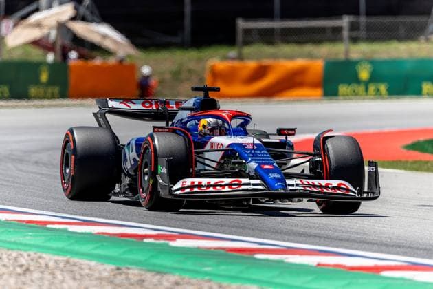 21st June 2024; Circuit de Barcelona-Catalunya, Barcelona, Spain; Formula 1 Spanish Grand Prix 2023; Free Practice Day; Daniel Ricciardo of the Visa Cash App RB F1 Team driving the VCARB01 during Free practise session  ActionPlus12657778 PabloxGuillen