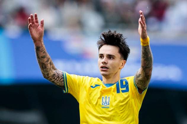 UEFA EURO 2024 Slovakia Ukraine 21 06 2024 Mykola Shaparenko Ukraine, 19 cheers after his goal UEFA EURO 2024 Slovakia Ukraine Arena Düsseldorf, Düsseldorf on 21 06 2024 Copyright: xBEAUTIFULxSPORTS Meuselx