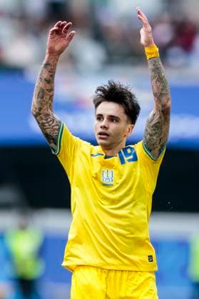 UEFA EURO 2024 Slovakia Ukraine 21 06 2024 Mykola Shaparenko Ukraine, 19 cheers after his goal UEFA EURO 2024 Slovakia Ukraine Arena Düsseldorf, Düsseldorf on 21 06 2024 Copyright: xBEAUTIFULxSPORTS Meuselx