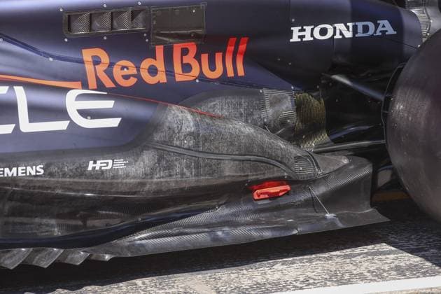 Red Bull Racing RB20, mechanical detail, floor body, engine cover during the Formula 1 Aramco Gran Premio de Espana 2024, 10th round of the 2024 Formula One World Championship, WM, Weltmeisterschaft from June 21 to 23, 2024 on the Circuit de Barcelona-Catalunya, in Montmeló, Spain - F1 - SPANISH GRAND PRIX 2024 DPPI Panoramic  _240621_R10_SPAGNA_DP_EA021651