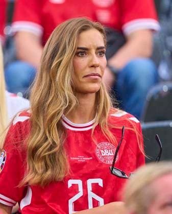 Philine Pi Roepstorff girlfriend of Jacob Brunn Larsen, DEN 26 in the group C stage match ENGLAND - DENMARK 1-1 of the UEFA European Championships 2024 on Jun 20, 2024 in Frankfurt, Germany.