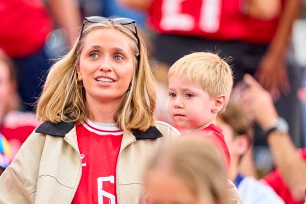 Katrine Friis, girlfriend of Andreas CHRISTENSEN, DEN 6 in the group C stage match ENGLAND - DENMARK 1-1 of the UEFA European Championships 2024 on Jun 20, 2024 in Frankfurt, Germany.