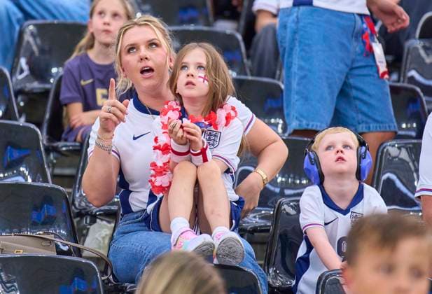 Harry Kane s wife Kate in the group C stage match ENGLAND - DENMARK 1-1 of the UEFA European Championships 2024 on Jun 20, 2024 in Frankfurt, Germany.