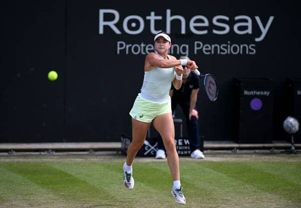 Caroline Dolehide of the USA in quarter final action Rothesay Classic Birmingham, Day 5, Tennis, Edgbaston Priory Club, Birmingham, UK - 21 June 2024  Copyright: xAnnaxGowthorpe Shutterstockx 14543328be