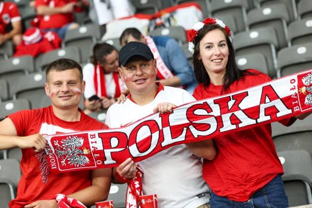 SOCCER - UEFA EURO, EM, Europameisterschaft,Fussball 2024 BERLIN,GERMANY,21.JUN.24 - UEFA EURO 2024, group stage, Austria vs Poland. Image shows fans of POL.  GEPAxpictures xArminxRauthner