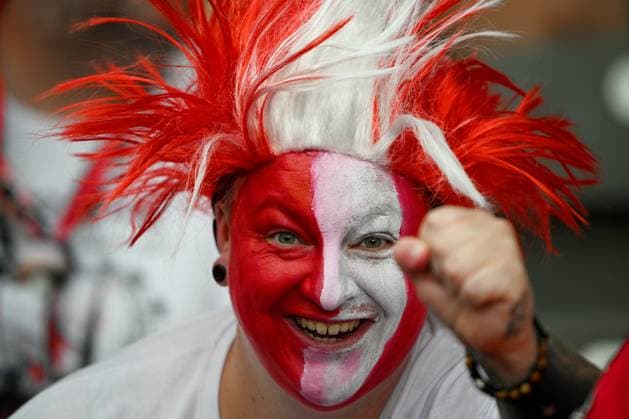 Germany Soccer Euro 2024 Poland - Austria 8713467 21.06.2024 An Austrian fan poses prior to the UEFA EURO, EM, Europameisterschaft,Fussball 2024 Group D soccer match between Poland and Austria outside the Olympiastadion in Berlin, Germany. Alexey Filippov Sputnik Berlin Germany  Copyright: xAlexeyxFilippovx