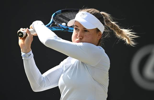 Yulia Putintseva of Kazakhstan in quarter final action Rothesay Classic Birmingham, Day 5, Tennis, Edgbaston Priory Club, Birmingham, UK - 21 June 2024  Copyright: xAnnaxGowthorpe Shutterstockx 14543328bm