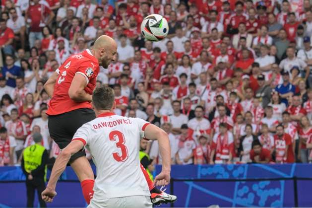 GER, Berlin, Soccer, Poland vs Austria, Group D, Group stage, UEFA EURO 2024, MD3, SP, Olympia Stadion Berlin, Goal by Gernot Trauner Austria , 0 1, 21 06 2024, Copyright: HMBxMedia UwexKoch