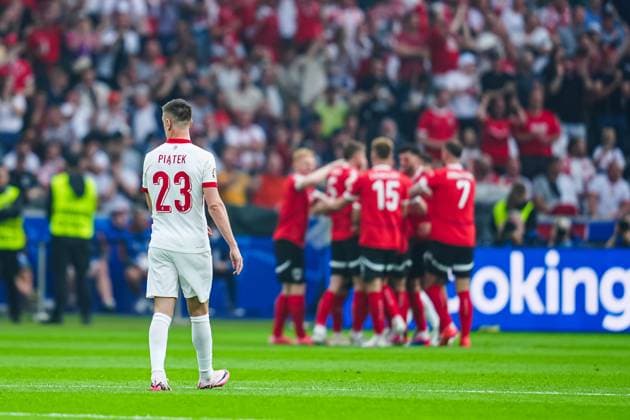 Disappointment Krzysztof Piatek Poland, 23 after scoring 0 1 by header Gernot Trauner Austria, 03 GER, Poland vs Austria, European Football Championship, UEFA Euro 2024, Matchday 2, 21 06 2024 GER, Poland vs Austria, European Football Championship, UEFA Euro 2024, Matchday 2, 21 06 2024 Berlin Copyright: xEibner-Pressefoto MarcelxvonxFehrnx EP_MFN