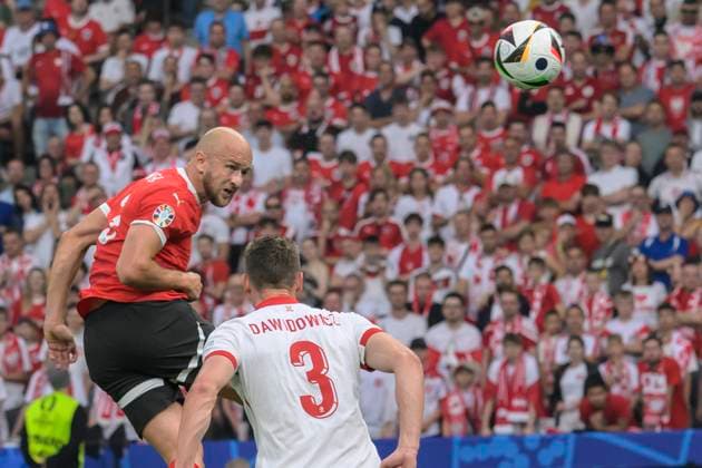 GER, Berlin, Soccer, Poland vs Austria, Group D, Group stage, UEFA EURO 2024, MD3, SP, Olympia Stadion Berlin, Goal by Gernot Trauner Austria , 0 1, 21 06 2024, Copyright: HMBxMedia UwexKoch