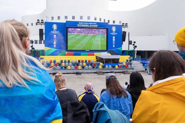 Fan Zone Schauspielhaus in Düsseldorf Public Viewing UEFA EURO 2024 Austria vs. France 21 06 2024 Fan Zone Schauspielhaus in Düsseldorf Public Viewing UEFA EURO 2024 Austria vs. France on 21 06 2024, Düsseldorf Copyright: xBEAUTIFULxSPORTS KennyxBeelex