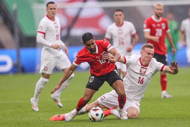 21.06.2024 BERLIN, NIEMCY ( BERLIN, GERMANY ) OLIMPIASTADION PILKA NOZNA (FOOTBALL) UEFA EURO, EM, Europameisterschaft,Fussball 2024 - FAZA GRUPOWA ( GROUP STAGE ) MECZ POLSKA - AUSTRIA ( GAME POLAND - AUSTRIA ) NZ ADAM BUKSA FOTO LUKASZ GROCHALA CYFRASPORT NEWSPIX.PL --- Newspix.pl  20240621CSLG0211