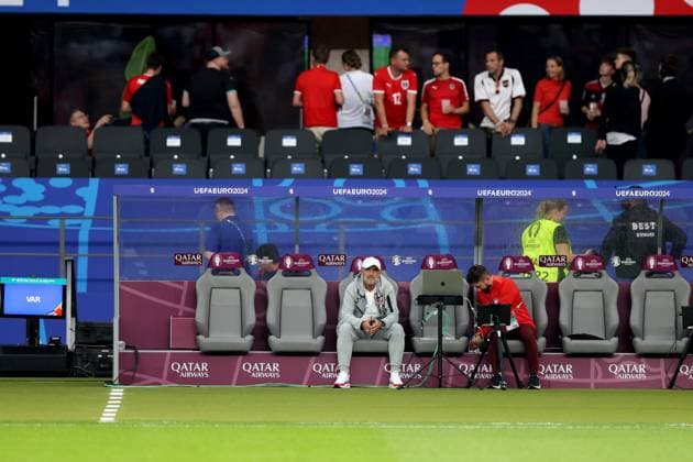 BERLIN 21.06.2024 MECZ II RUNDA GRUPA D MISTRZOSTW EUROPY 2024: POLSKA - AUSTRIA --- FIRST ROUND GROUP D UEFA EURO, EM, Europameisterschaft,Fussball 2024 MATCH: POLAND - AUSTRIA TRENER MICHAL PROBIERZ JAKUB REJMONIAK FOT. PIOTR KUCZA FOTOPYK NEWSPIX.PL --- Newspix.pl  240621PYK0022