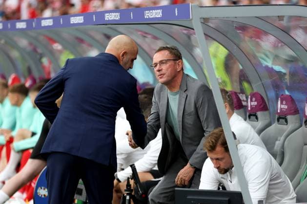 BERLIN 21.06.2024 MECZ II RUNDA GRUPA D MISTRZOSTW EUROPY 2024: POLSKA - AUSTRIA --- FIRST ROUND GROUP D UEFA EURO, EM, Europameisterschaft,Fussball 2024 MATCH: POLAND - AUSTRIA TRENER MICHAL PROBIERZ TRENER RALF RANGNICK FOT. PIOTR KUCZA FOTOPYK NEWSPIX.PL --- Newspix.pl  240621PYK0036