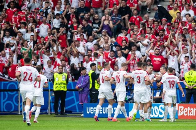 UEFA EURO 2024 Poland Austria 21 06 2024 Krzysztof Piatek Poland, 23 , Poland celebrating after scoring UEFA EURO 2024 Poland Austria Olympiastadion, Berlin 21 06 2024 Copyright: xBEAUTIFULxSPORTS Buriakovx