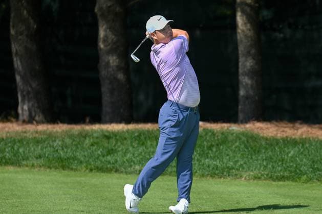 Friday June 21, 2024: Tom Kim watches his tee shot on the 8th hole during the second round of the Travelers Golf Championship in Cromwell, Connecticut. CSM Cromwell USA - ZUMAc04_ 20240621_zma_c04_002 Copyright: xGregoryxVasilx