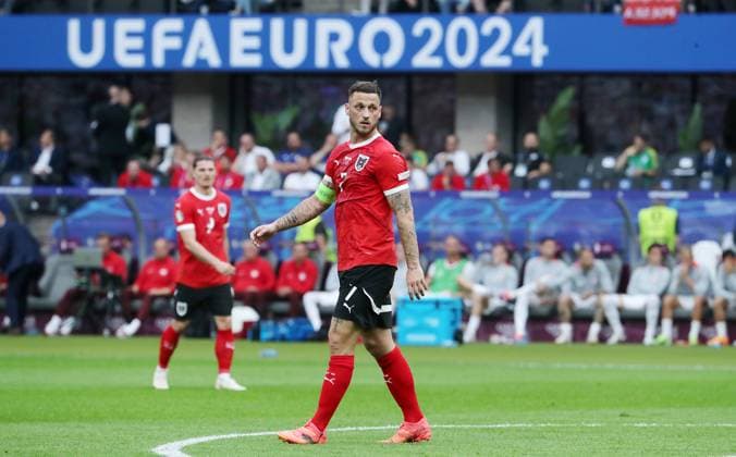 Marko Arnautovic single image cropping action sport soccer soccer European Championship Euro 2024 European Championship men season 2023 2024 21 06 2024 Poland POL vs Austria AUT in Berlin DFL regulations prohibit any use of photographs as image sequences and or quasi video