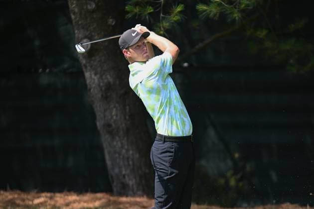 Friday June 21, 2024: Cam Davis watches his tee shot on the 8th hole during the second round of the Travelers Golf Championship in Cromwell, Connecticut. CSM Cromwell USA - ZUMAc04_ 20240621_zma_c04_024 Copyright: xGregoryxVasilx