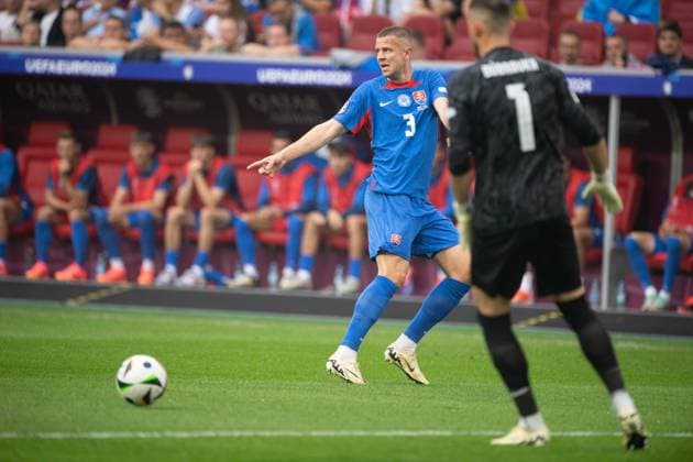 Denis VAVRO SVK action, individual action, group stage group E Slovakia SVK Ukraine UKR 1 2 on 21 06 2024 Arena Duesseldorf, Duesseldorf Arena, Football UEFA EURO 2024 GERMANY from 14 06 2024 14 07 2024 Â