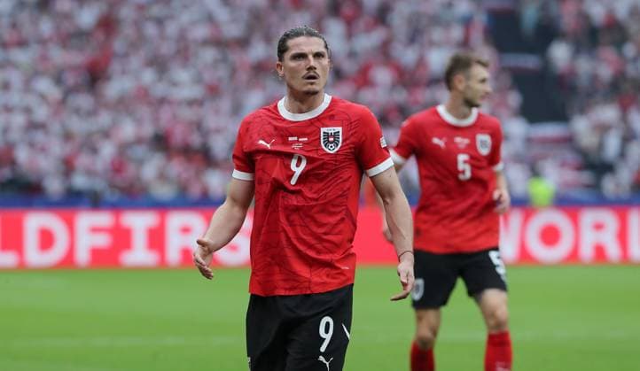Marcel Sabitzer dissatisfied Action upper body Sport Football Soccer European Championship Euro 2024 European Championship Men Season 2023 2024 21 06 2024 Poland POL vs Austria AUT in Berlin DFL regulations prohibit any use of photographs as image sequences and or quasi video