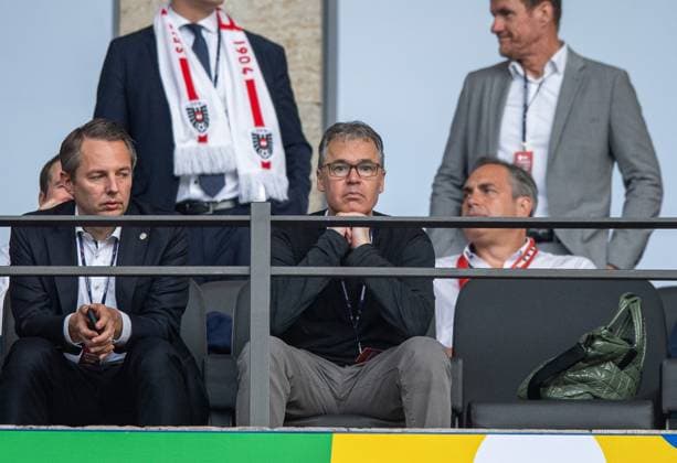 Football, men, season 2023 24, Euro 2024 Group D 2 matchday in Berlin, Poland Austria, Managing Director Sport Andreas Rettig German Football Association in the stands, 21 06 2024, Copyright: xSebastianxRäppold MatthiasxKochx