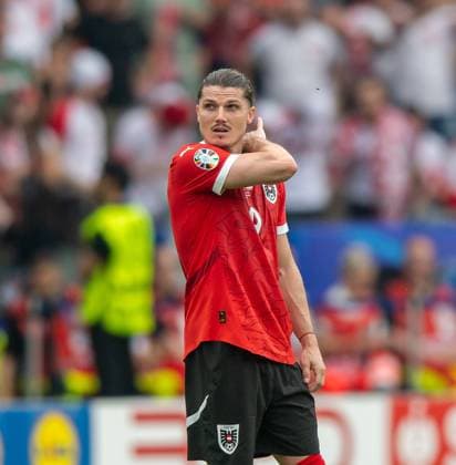 Football, Men, Season 2023 24, Euro 2024 Group D 2 Matchday in Berlin, Poland Austria, Marcel Sabitzer Austria , 21 06 2024, Copyright: xSebastianxRäppold MatthiasxKochx