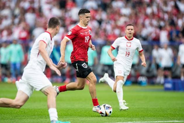 UEFA EURO 2024 Poland Austria 21 06 2024 Christoph Baumgartner Austria, 19 UEFA EURO 2024 Poland Austria Olympiastadion, Berlin 21 06 2024 Copyright: xBEAUTIFULxSPORTS Buriakovx