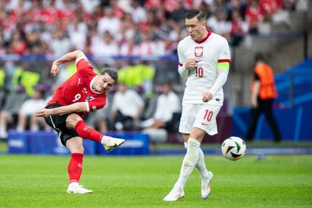 UEFA EURO 2024 Poland Austria 21 06 2024 Marcel Sabitzer Austria, 9 UEFA EURO 2024 Poland Austria Olympiastadion, Berlin 21 06 2024 Copyright: xBEAUTIFULxSPORTS Buriakovx