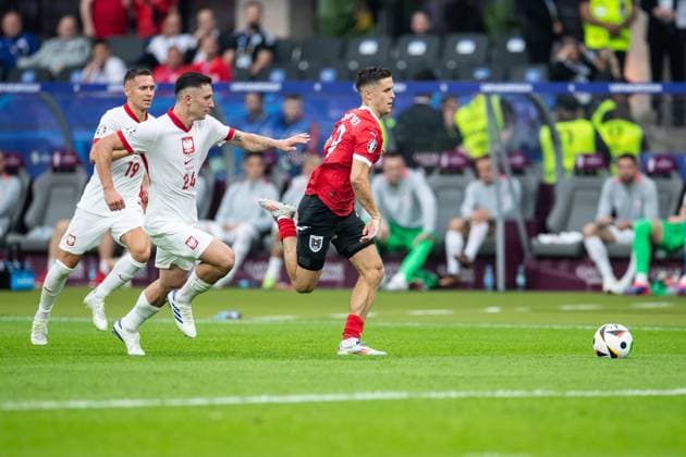 UEFA EURO 2024 Poland Austria 21 06 2024 Christoph Baumgartner Austria, 19 UEFA EURO 2024 Poland Austria Olympiastadion, Berlin 21 06 2024 Copyright: xBEAUTIFULxSPORTS Buriakovx