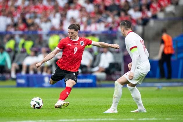UEFA EURO 2024 Poland Austria 21 06 2024 Marcel Sabitzer Austria, 9 UEFA EURO 2024 Poland Austria Olympiastadion, Berlin 21 06 2024 Copyright: xBEAUTIFULxSPORTS Buriakovx