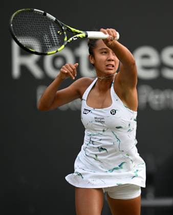 Leylah Fernandez of Canada in quarter final action Rothesay Classic Birmingham, Day 5, Tennis, Edgbaston Priory Club, Birmingham, UK - 21 June 2024  Copyright: xAnnaxGowthorpe Shutterstockx 14543328bv