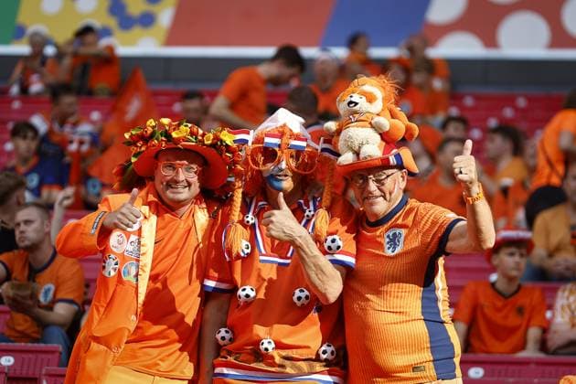 LEIPZIG, Red Bull Arena, 21-06-2024 , European Football Championship Euro2024, Group stage match no.20 between Netherlands and France. Dutch fans. Netherlands - France (Euro2024)  x25554366x Copyright: