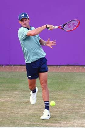 21st June 2024; Cinch Championships, Queens Club, West Kensington, London, England: Cinch Championships Queens Club, Day 5; Tommy Paul (USA) in action during his mens quarterfinal match against Jack Draper (GBR)  ActionPlus12657920 ShaunxBrooks