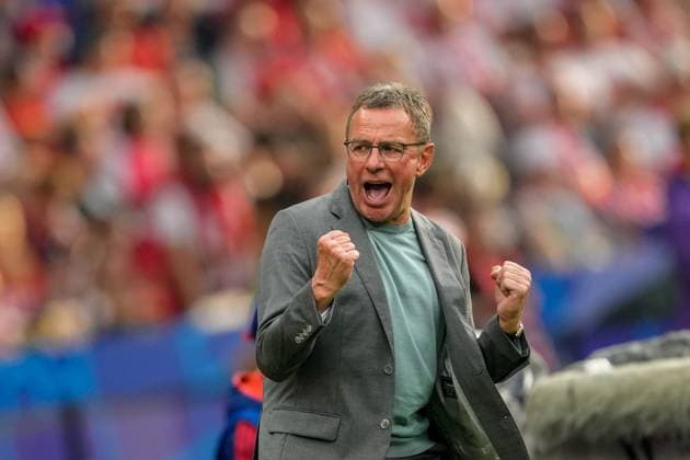 SOCCER - UEFA EURO, EM, Europameisterschaft,Fussball 2024 BERLIN,GERMANY,21.JUN.24 - UEFA EURO 2024, group stage, Austria vs Poland. Image shows the rejoicing of head coach Ralf Rangnick (AUT).  GEPAxpictures xJohannesxFriedl