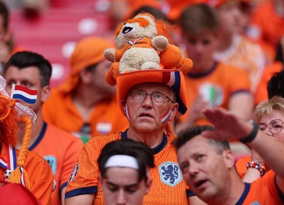 21 06 2024, European Football Championship, UEFA EURO 2024, Netherlands France, Group D, Stadion Leipzig, v l , Netherlands fan before the match Copyright: HMBxMedia